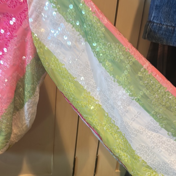 NWT BTFL-life sequined stripe line multi top size XS/small - Picture 9 of 12